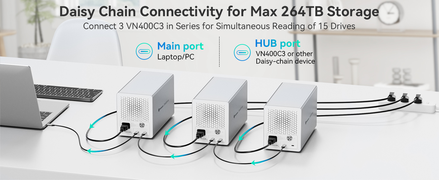 VN400C3 4 Bay Hard Drive Enclosure