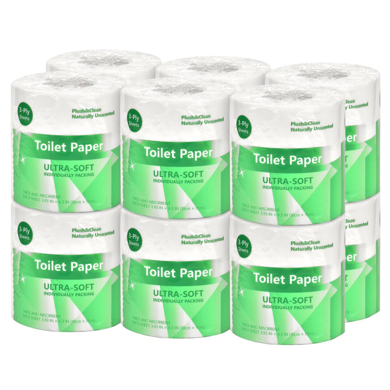 Bamboo Toilet Paper, 12 Rolls 3-Ply Ultra Soft Bath Tissue, Unscented Eco Friendly Toilet Paper