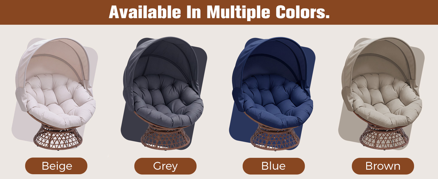 GTPLAYER Outdoor Wicker Egg Chair