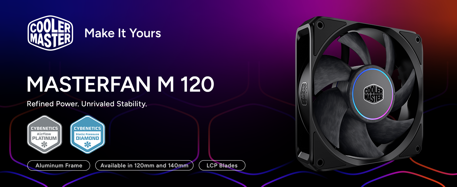 Cooler Master MFZ-P2DM-20NP2-R1 MasterFan M Series 120mm PC Case Fan