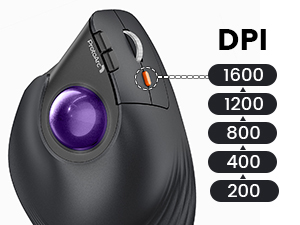 ProtoArc® EM05 NL Ergonomic Vertical Wireless Trackball Mouse