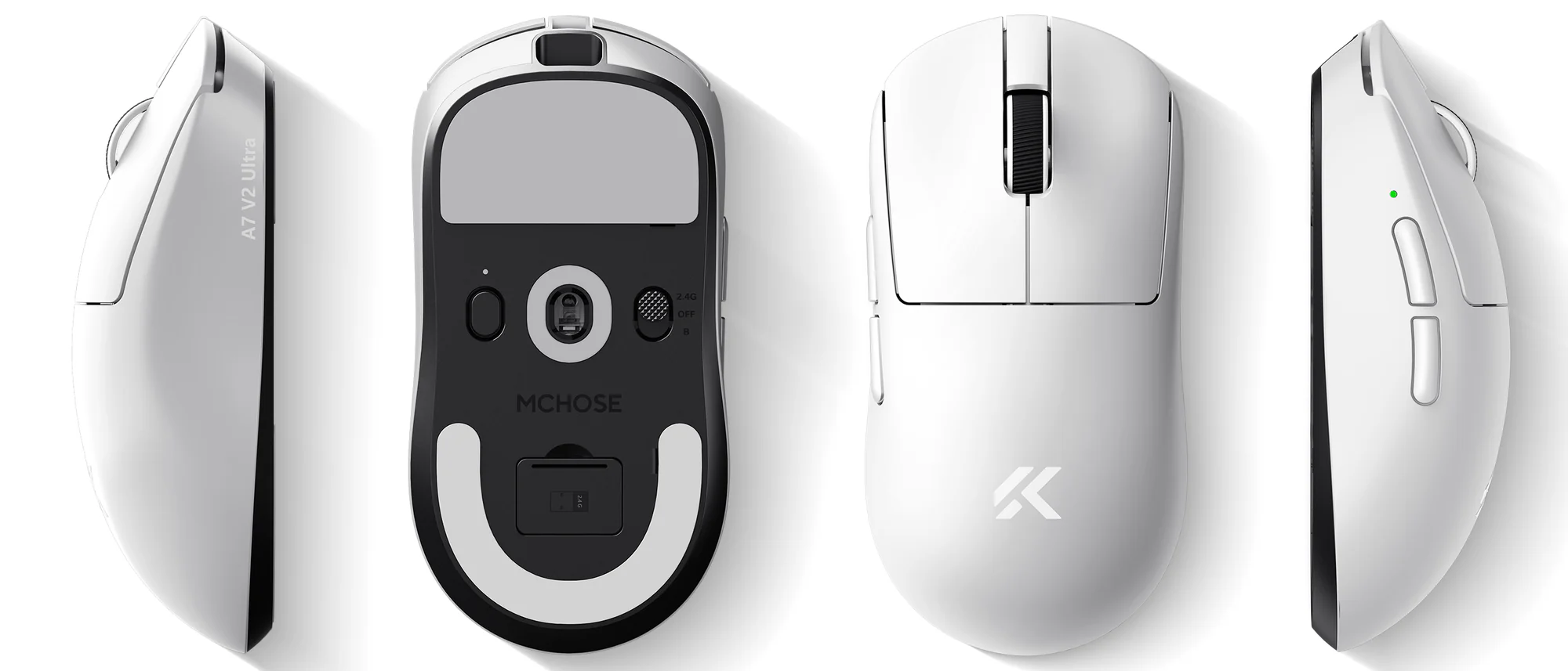  MCHOSE A7V2 Ultra Tri-Mode Lightweight Gaming Mouse