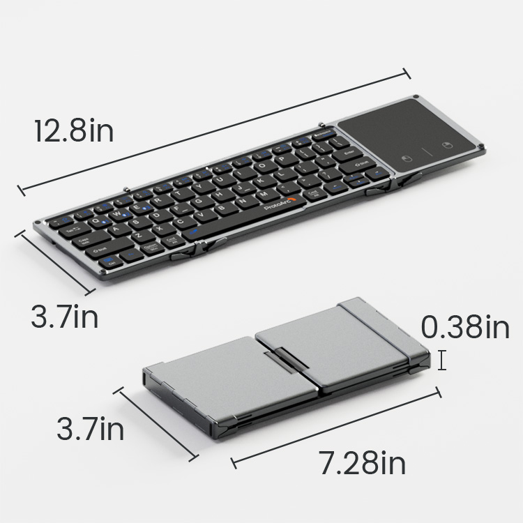 ProtoArc Foldable Bluetooth Keyboard with Touchpad, XK02 Folding