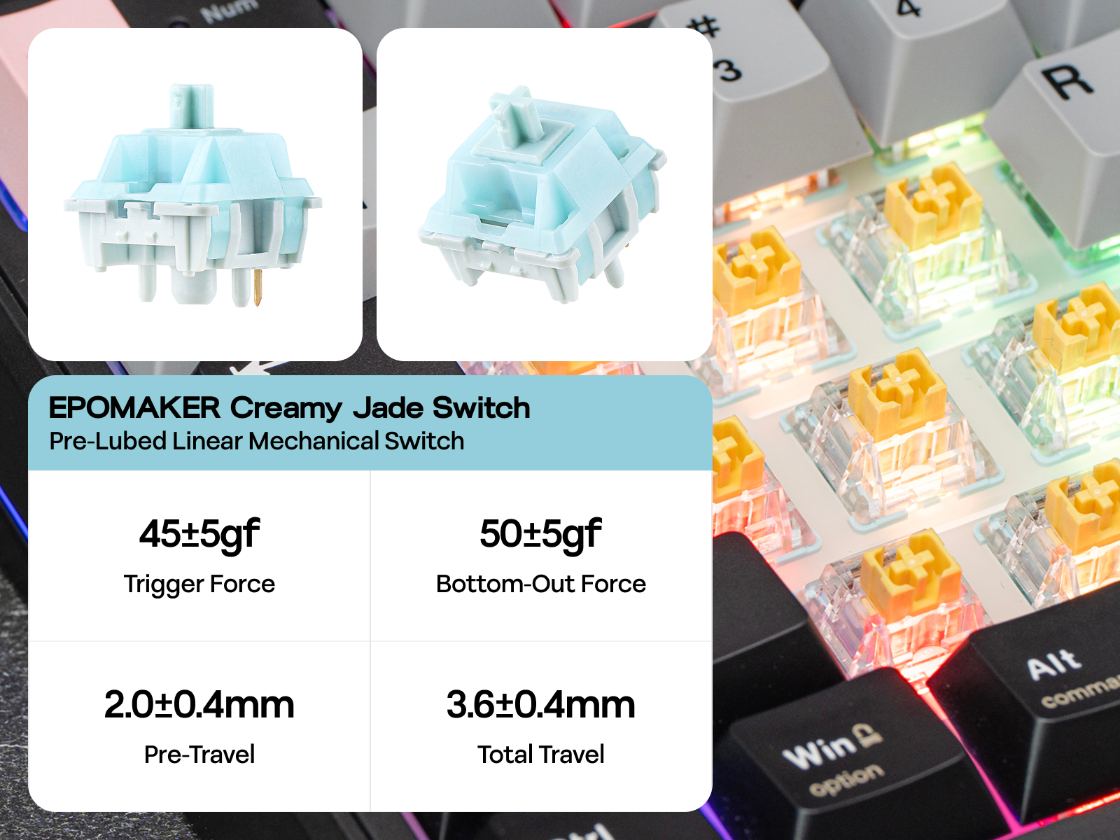 EPOMAKER TH99 PRO Creamy Jade Switch