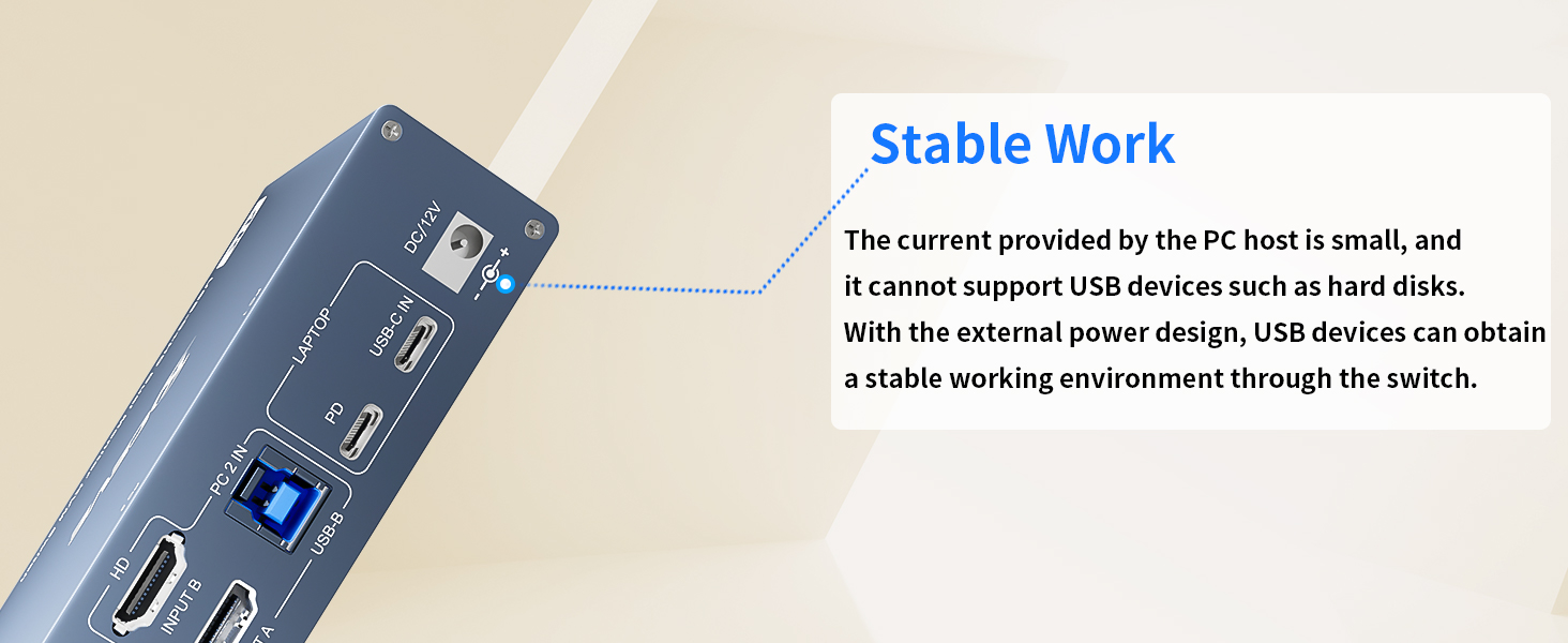 USB C HDMI Dual Monitor 1 HDMI computer + 1 USB-C Laptop to 2 HDMI monitors