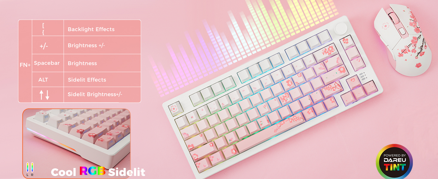 DAREU EK75 Pro Compact 75-Key Wireless RGB Hotswap Keyboard
