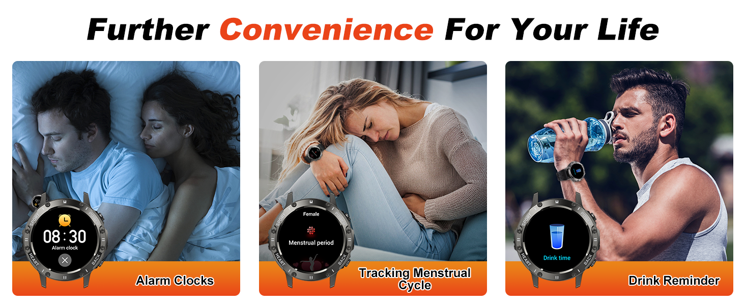 Smart Watch for Men Fitness Tracker, Bluetooth Waterproof Make Answer Call Digital Mens Watches Runn
