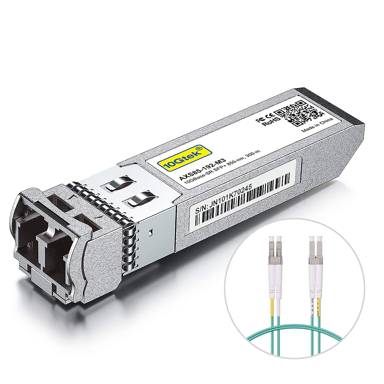 4-PACk 10GBase-SR SFP+ Transceiver, 10G 850nm MMF, Up To 300 Meters ...