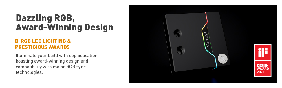 EK-Quantum Velocity² D-RGB - 1700 Nickel + Acetal