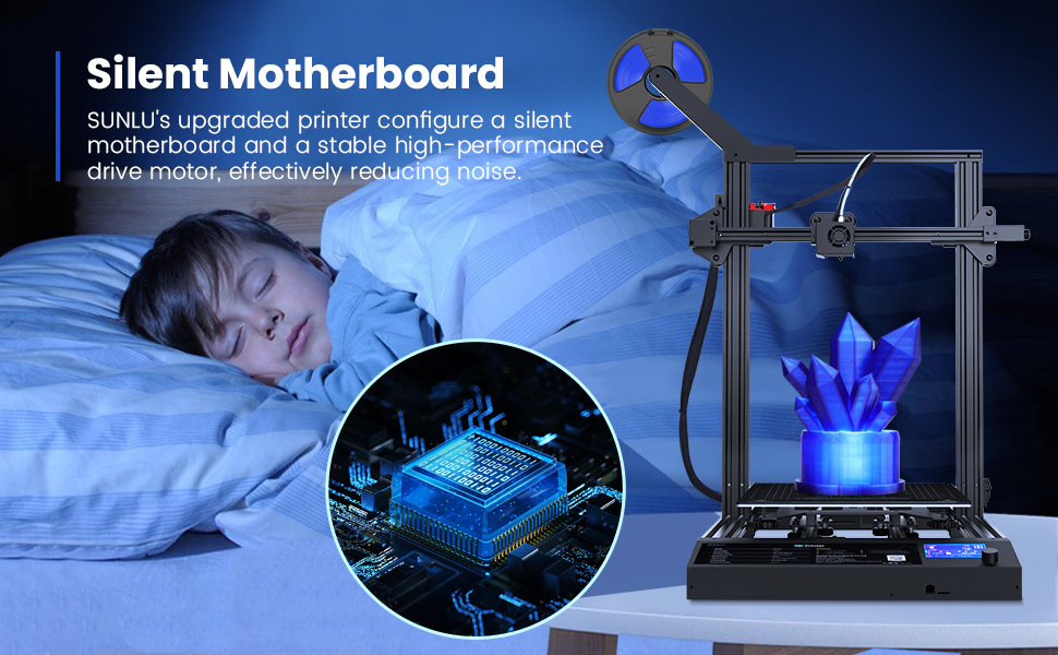 Silent Motherboard, no excessive noise during printing.