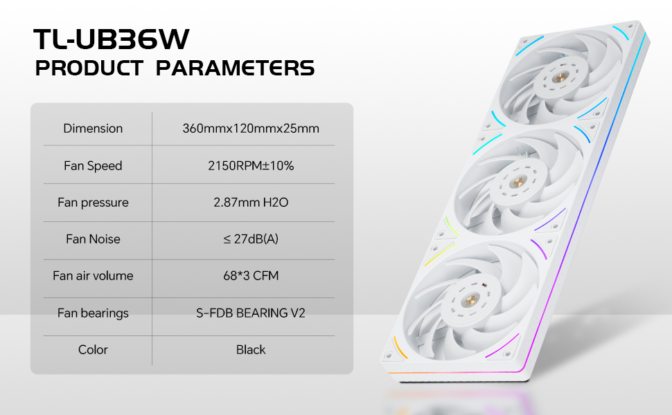 TL-UB36W pc case fan