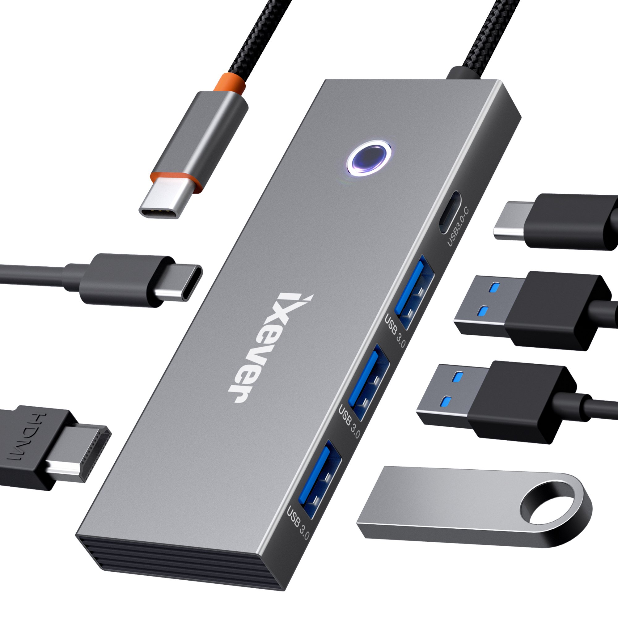 IXEVER USB C Docking Station 6-in1