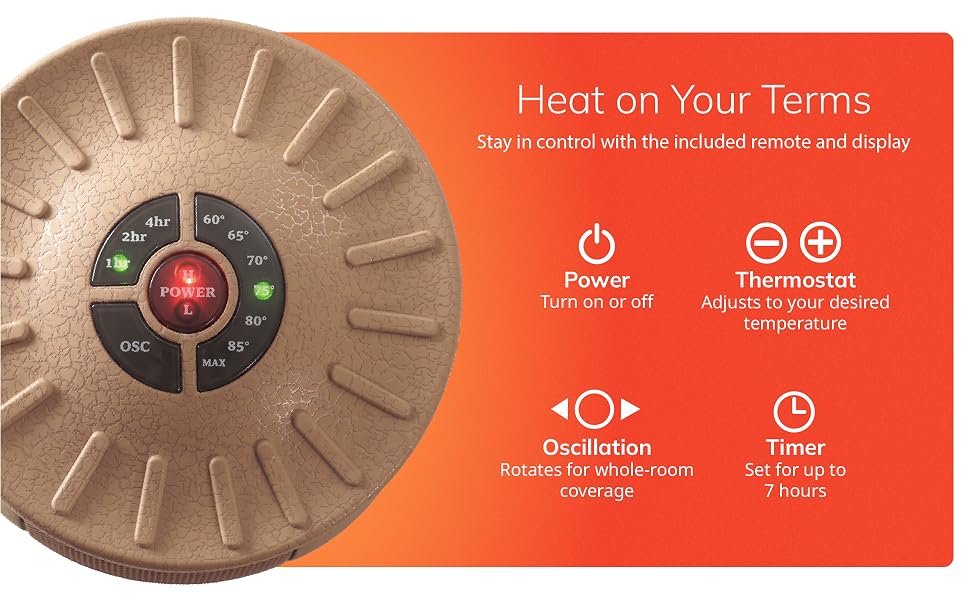 Lasko 6435 Beige 1500W Timer Ceramic Tower Space Heater