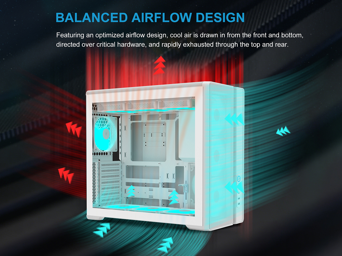 SAMA S50 ATX Mid Tower Case - White