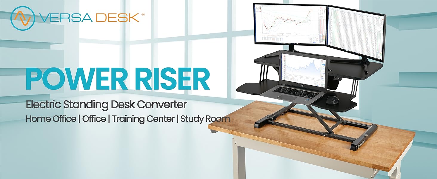 VERSADESK Power Riser 32 Inch Electric Standing Desk Converter for