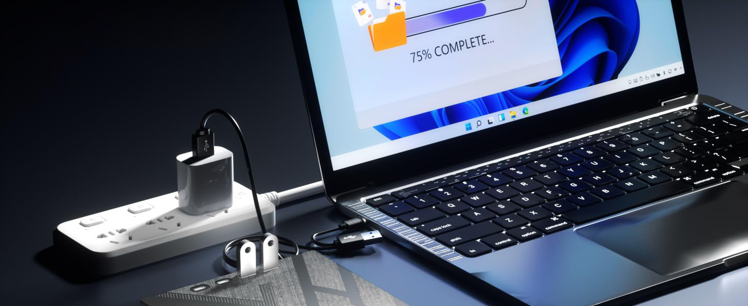 7 in 1 External Bluray Drive, USB 3.0 Type-C Optical External Blu-ray DVD Drive Burner with SD/TF