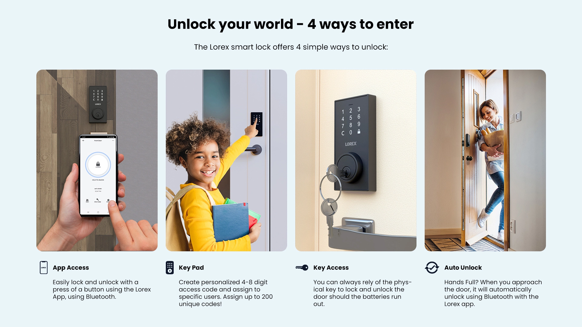 Unlock your world -4 ways to enter