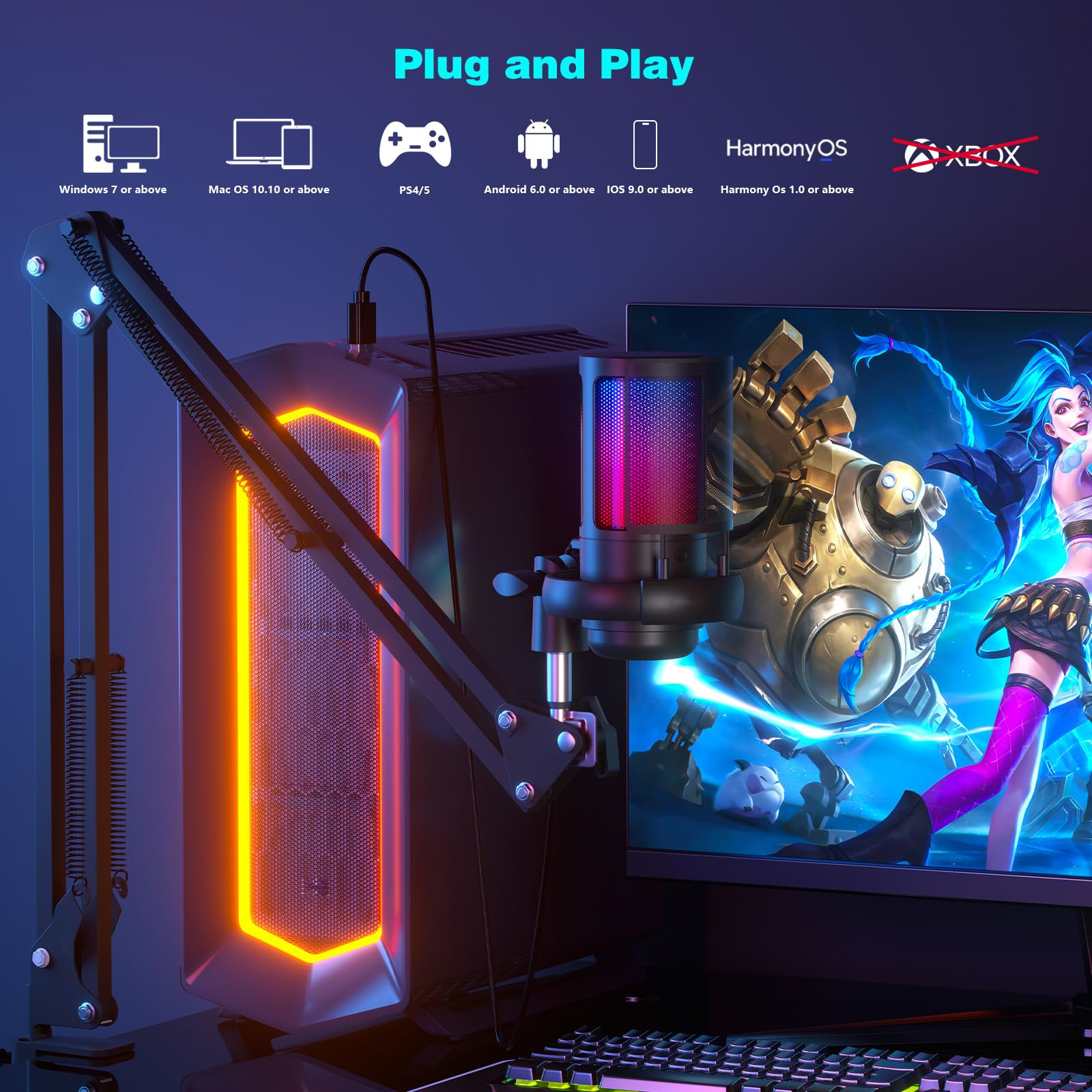 Gaming USB Microphone for PC
