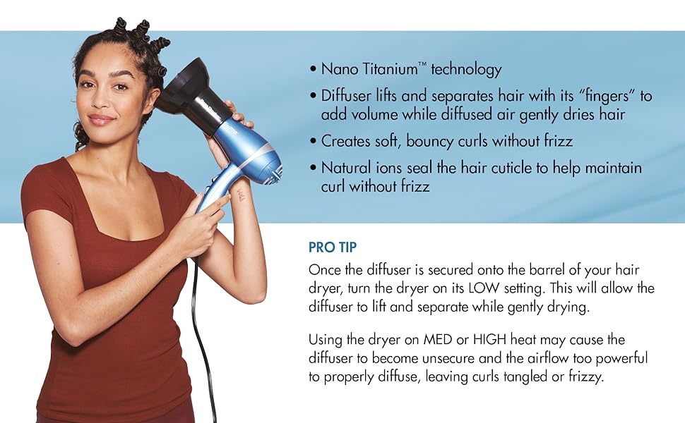 BABYLISS PRO Nano Titanium Universal Finger Diffuser