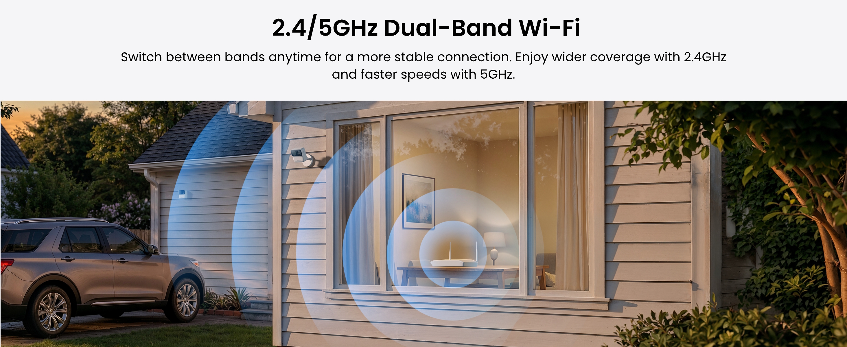 2.4GHz and 5GHz dual-band Wi-Fi