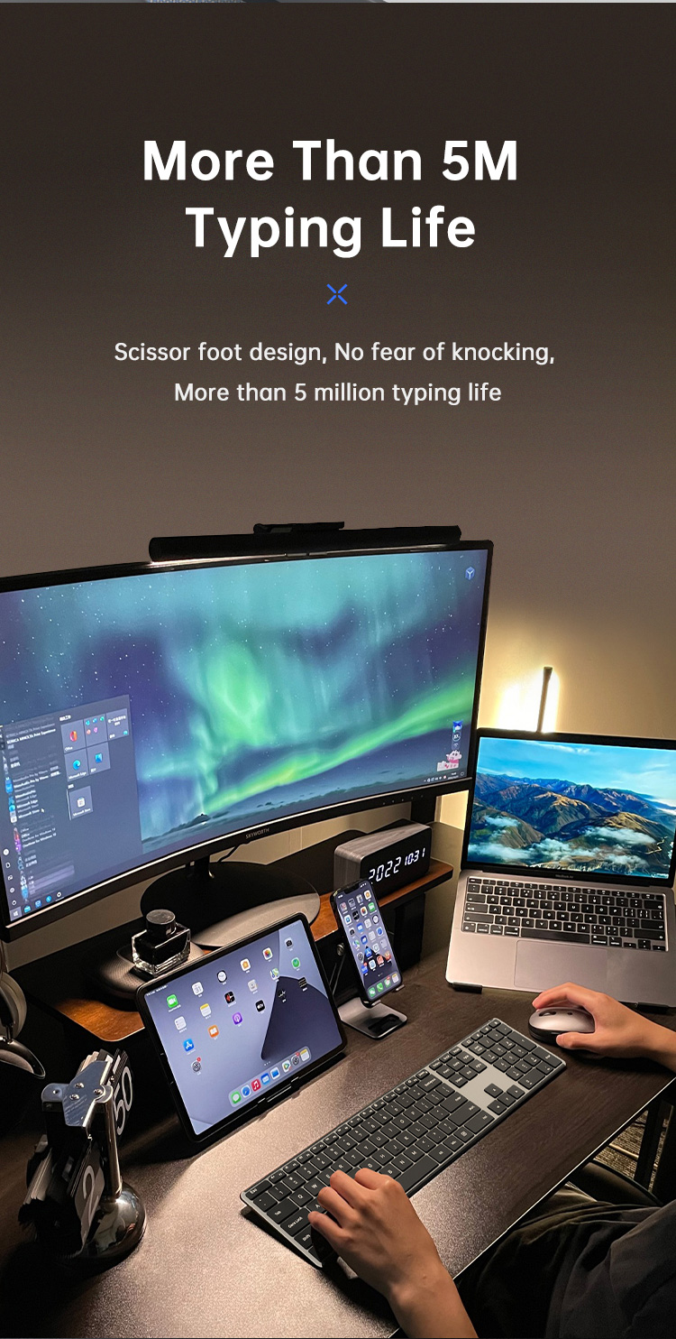 Ausdom Wireless Office Keyboard and Mouse Kit