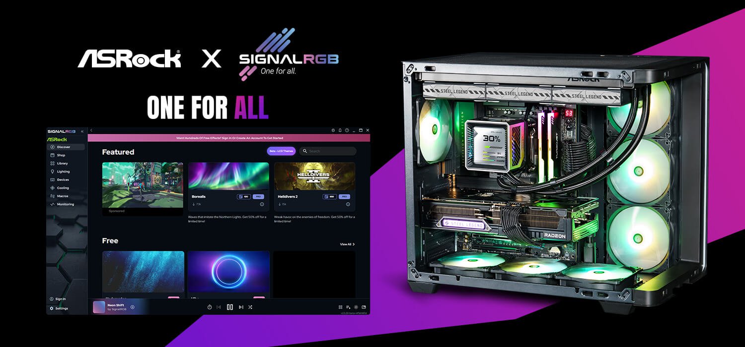 ASRock AIO Steel Legend Dark 360 LCD Liquid Cooler