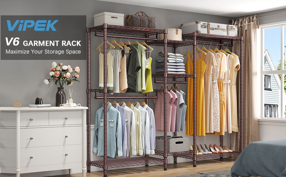 Buy Garment Rack, Heavy Duty Freestanding Closet Organizer Systems
