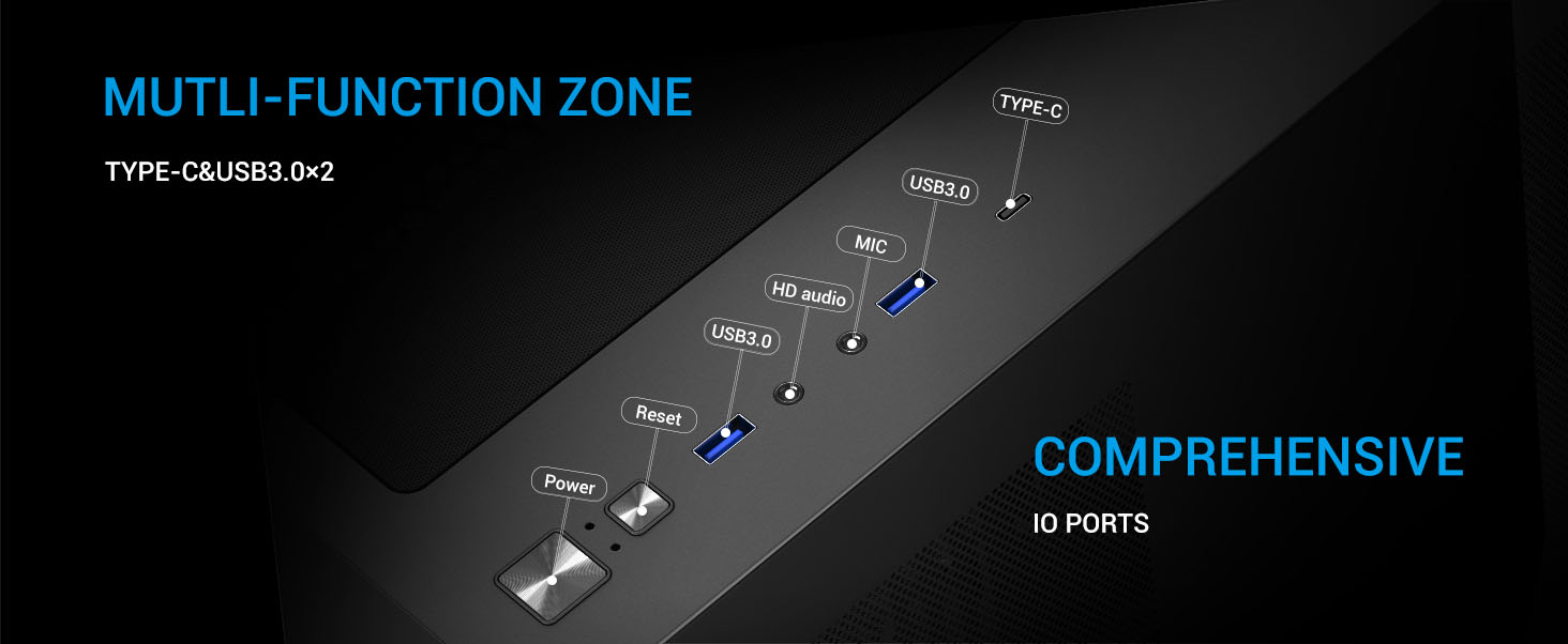 SAMA V60E Mid-Tower  Black Computer Case