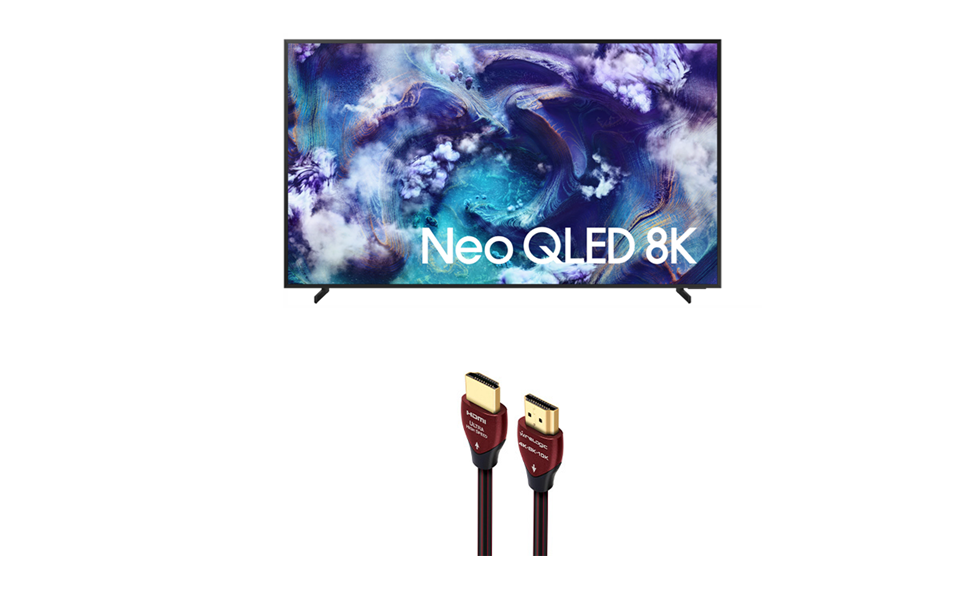 Samsung QN900F Series TV with Wirelogic HDMI Cable