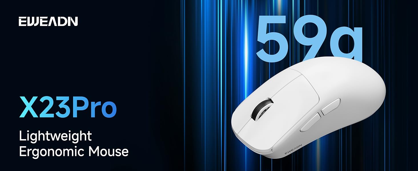 AUTYUE Wireless Gaming Mouse, PAW3311 Sensor, 49g Lightweight Mouse, 12000 DPI, 2.4G/BT5.0/USB-C Tri