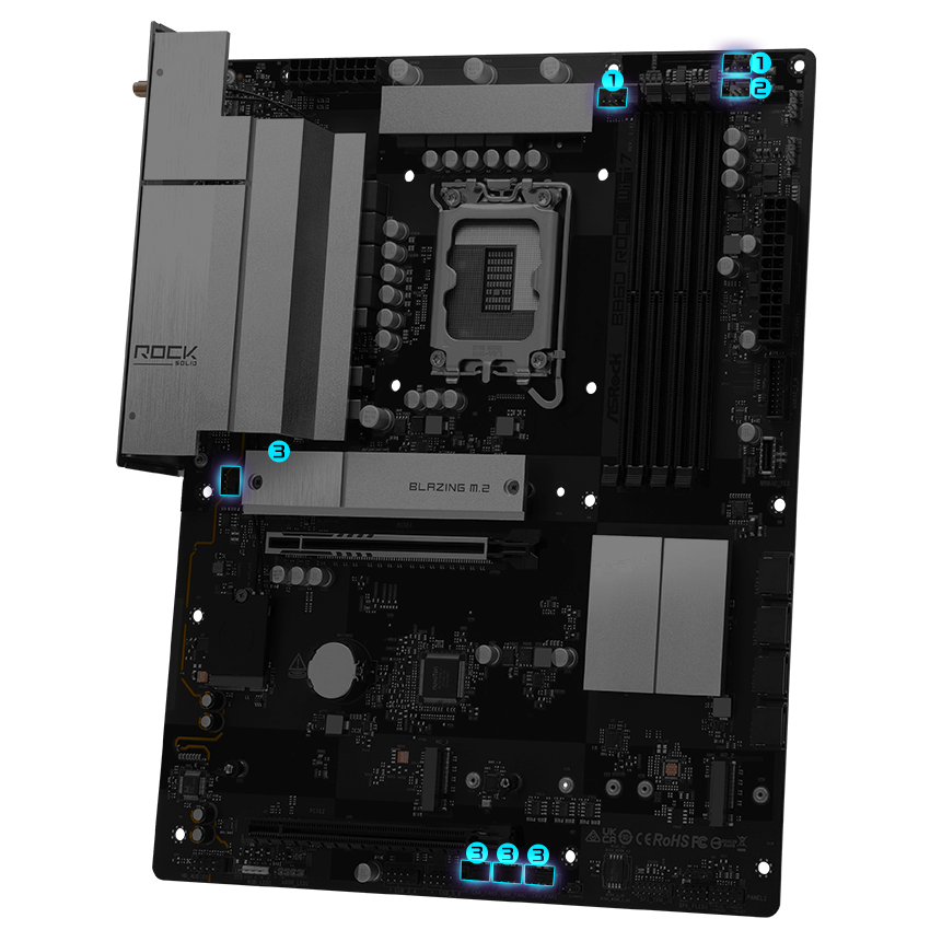 ASRock B860 Rock WiFi 7 Motherboard