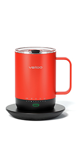 Vsitoo S3pro Temperature Control Smart Mug 2 With Lid, Self Heating Coffee  Mug 14 Oz, 90 Min Battery Life - APP & Manual Controlled Heated Coffee Mug  - Improved Design - Gifts For Coffee Lovers