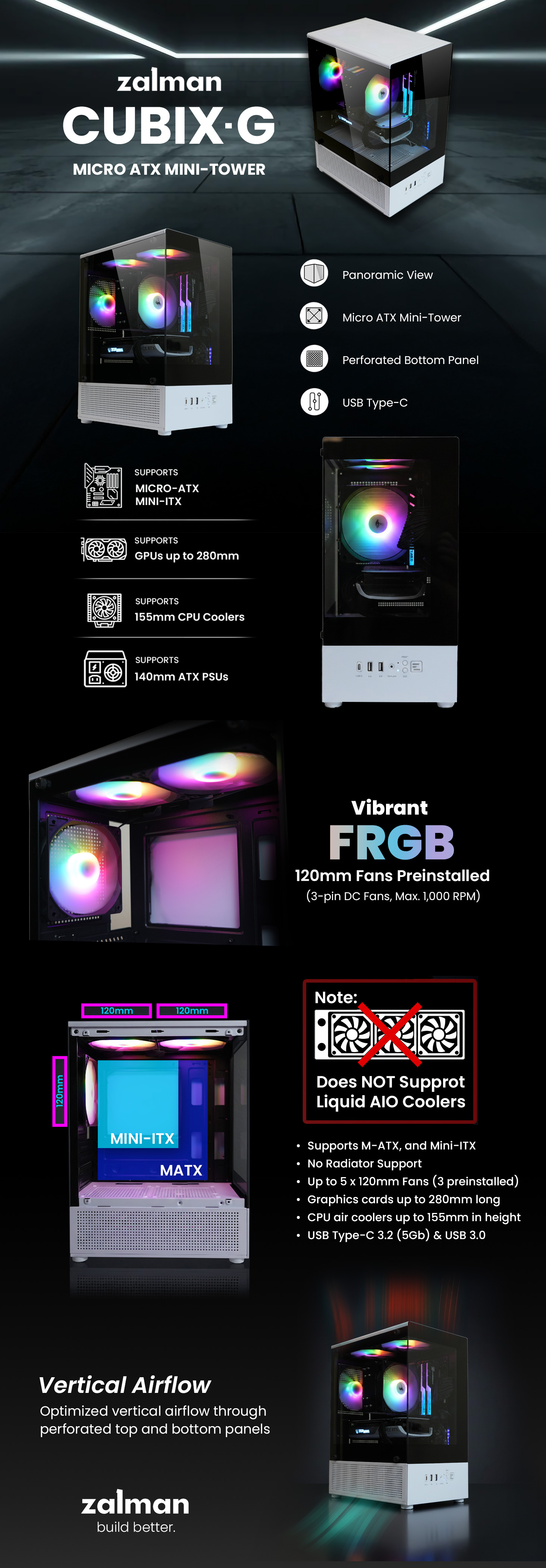 Zalman Cubix-G Micro ATX PC Case
