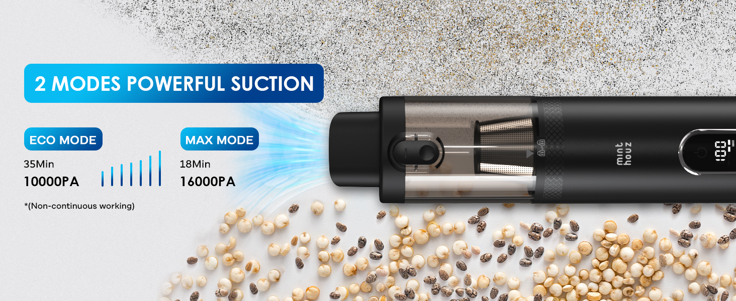 two modes powerful suction