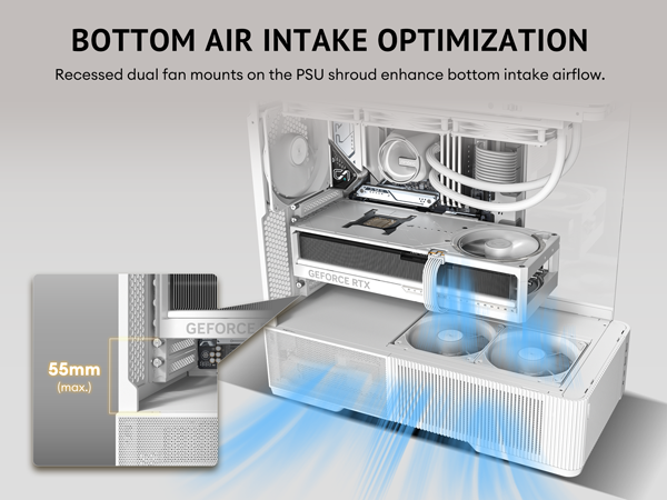  Antec C6 Curve Air White Mid-Tower Case