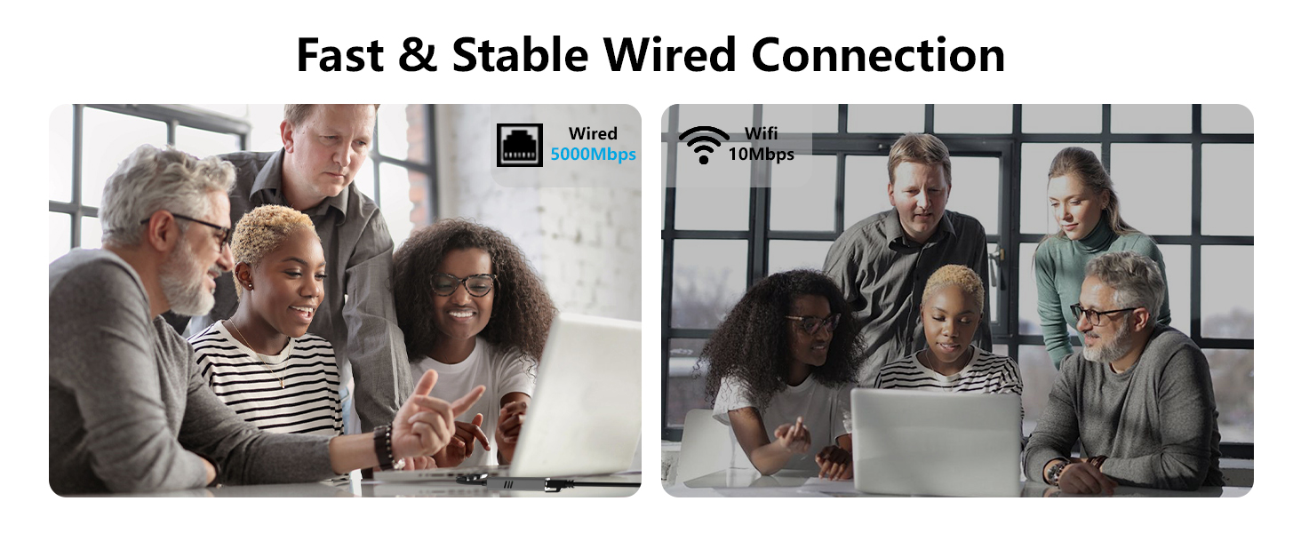 USB to Ethernet Adapter 5Gbps, Aluminum Driver Free USB-C to RJ45 5000Mbps Gigabit Ethernet LAN Netw