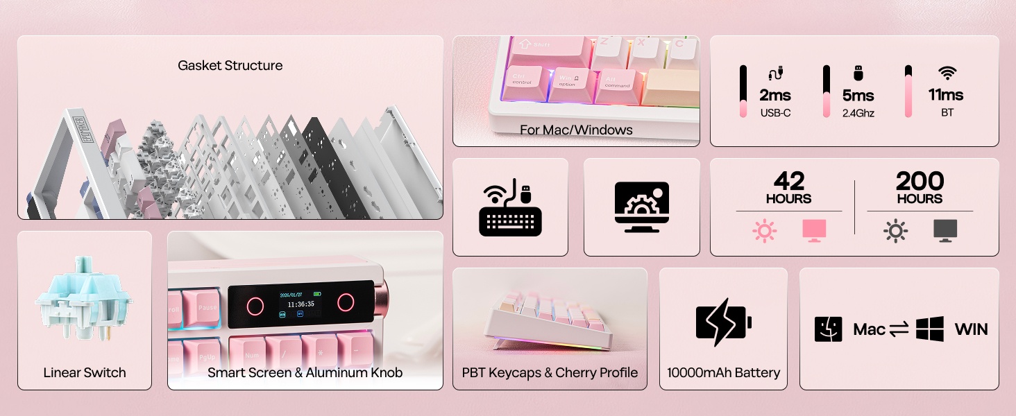 EPOMAKER TH108 PRO Full Size Mechanical Keyboard