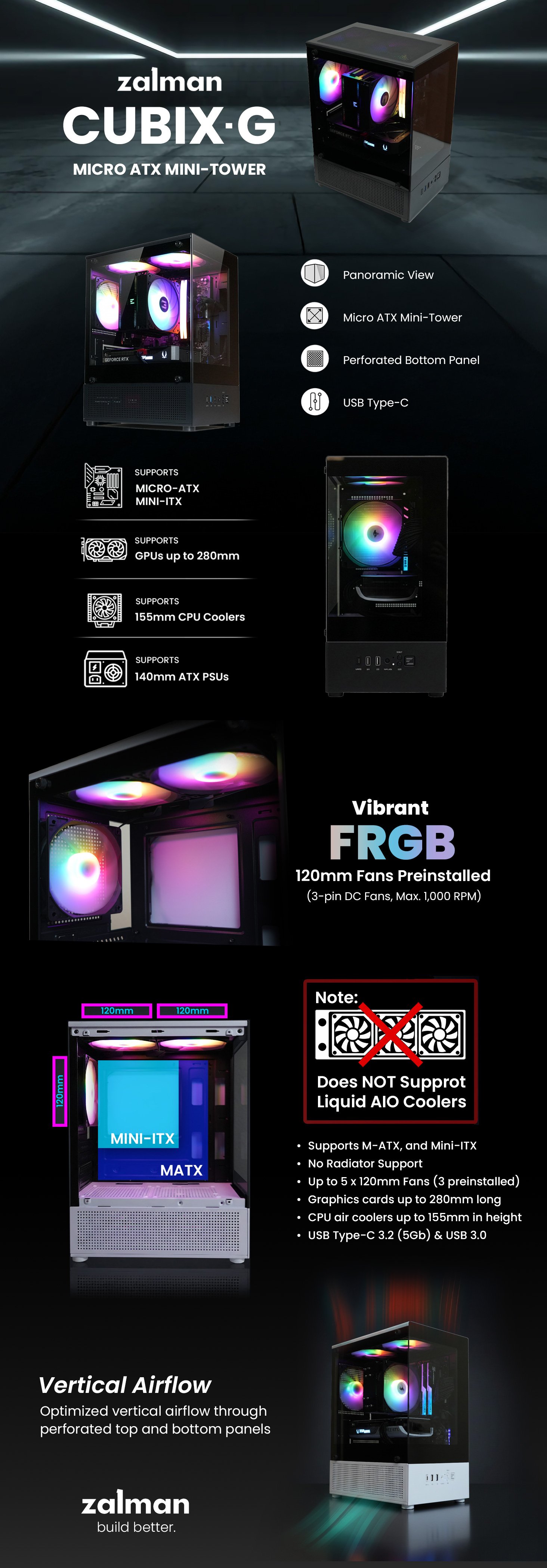 Zalman Cubix-G Micro ATX PC Case