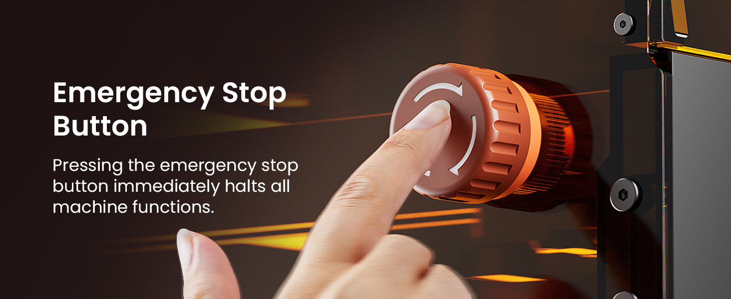 Features an Emergency Stop Switch