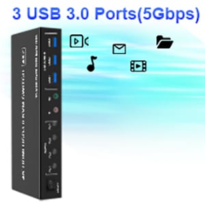 3 Port USB 3.0 with 5Gbps