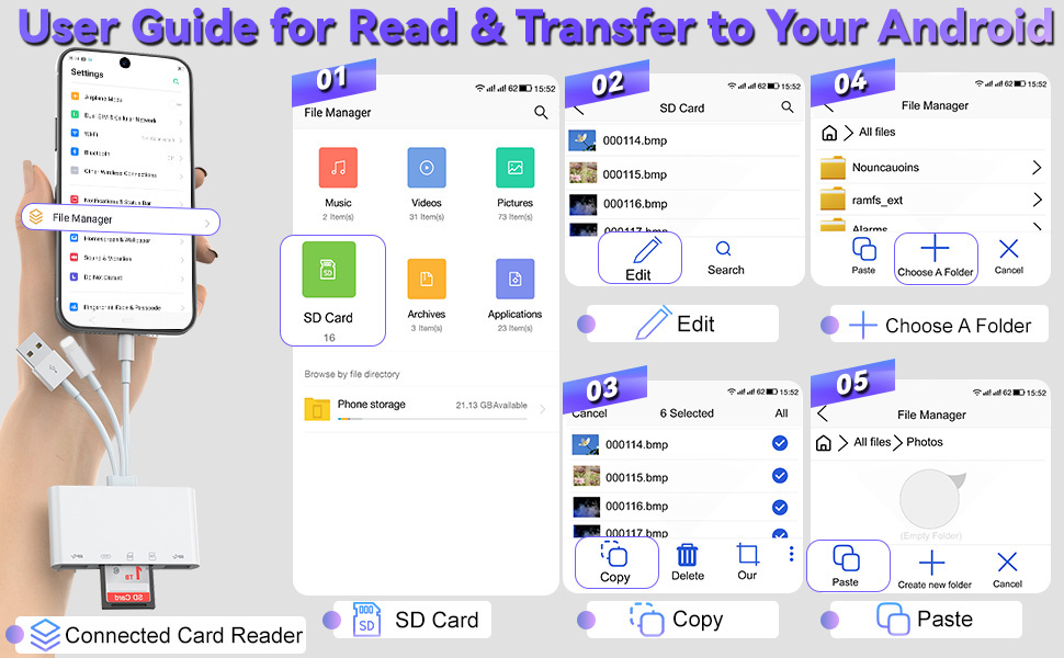 5-in-3 SD Card Reader