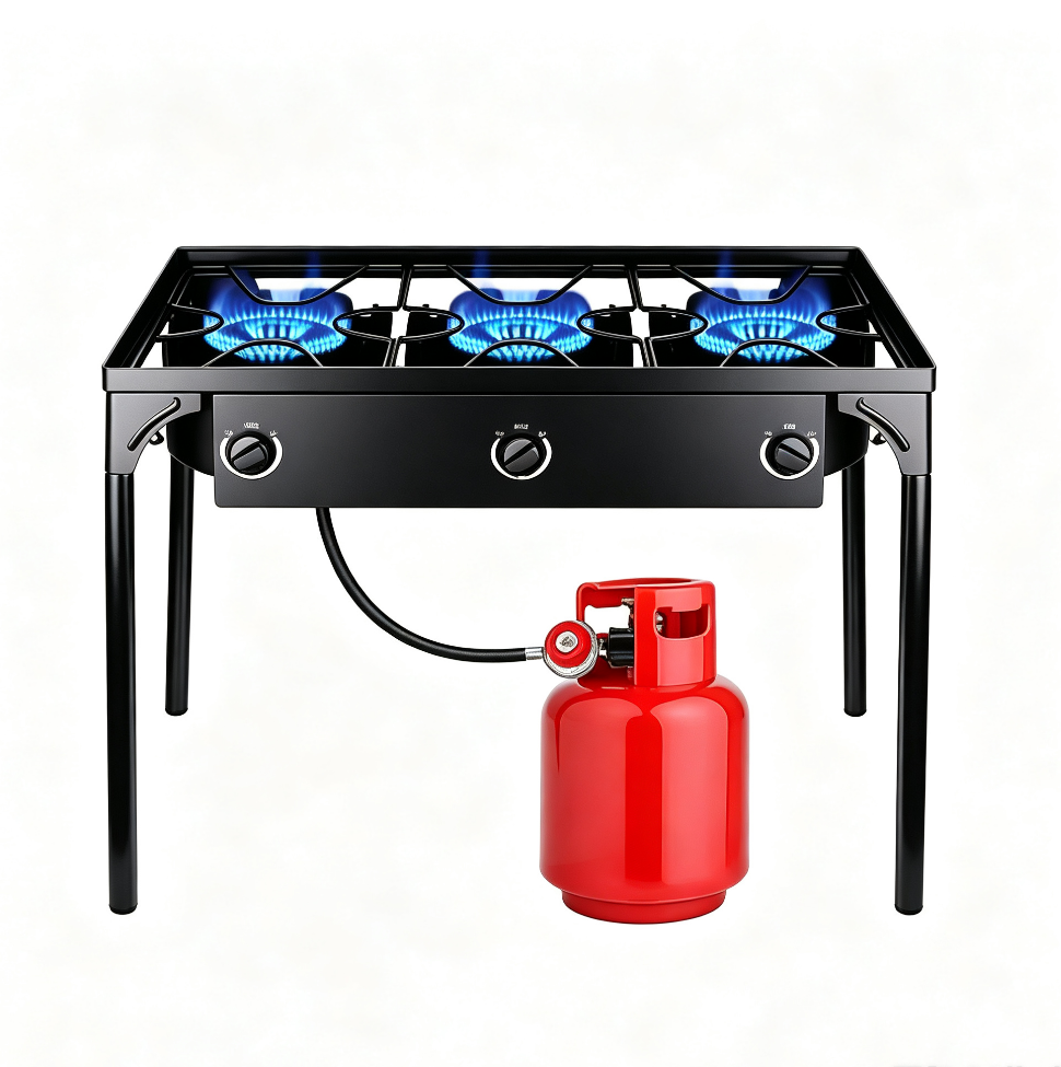 3 Burner Outdoor Portable Propane Gas Stove