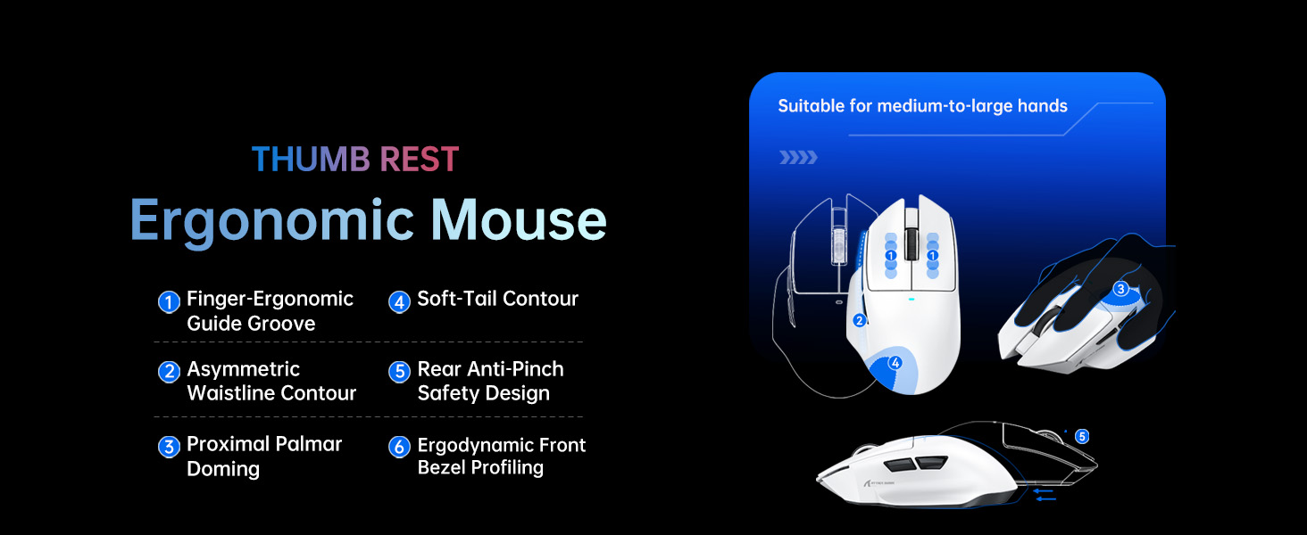 65g SUPERLIGHT Mouse with Magnetic Charging Dock, PixArt PAW3311 Gaming Sensor