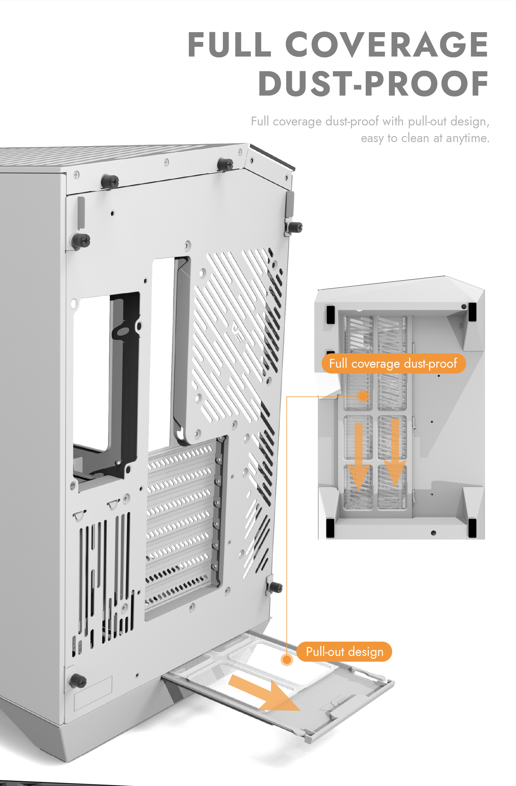 darkFlash DY470 PC Gaming Case White