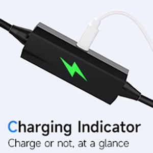 Smart LED indicator lights The USB C charging port has a smart LED indicator that remains on when co