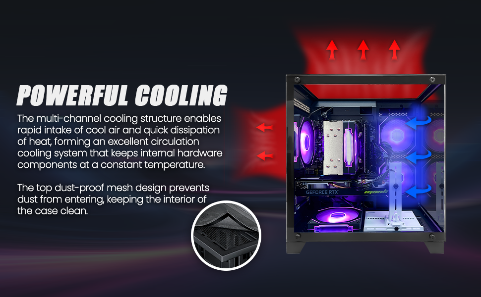 Suevery Gaming PC Desktop - Intel Core i5-12400F, NVIDIA RTX 3050 8GB, 16GB DDR4, 1TB NVMe SSD, WiF