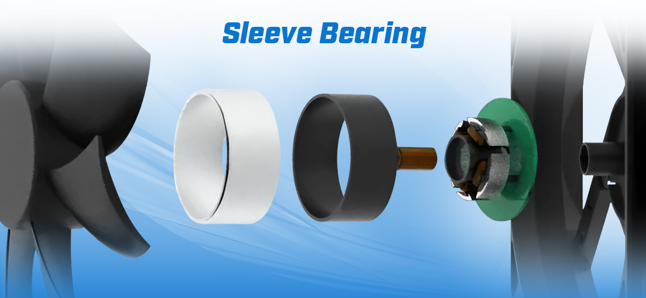 High Speed (1200 RPM), High Air Flow, High Wind Pressure, Low Noise Level, Sleeve Bearing