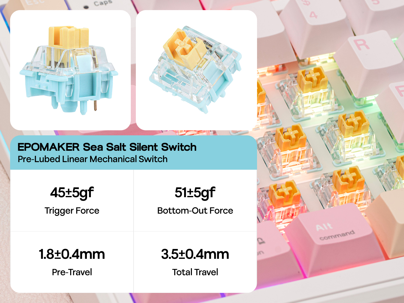 EPOMAKER TH99 PRO Sea Salt Silent Switch