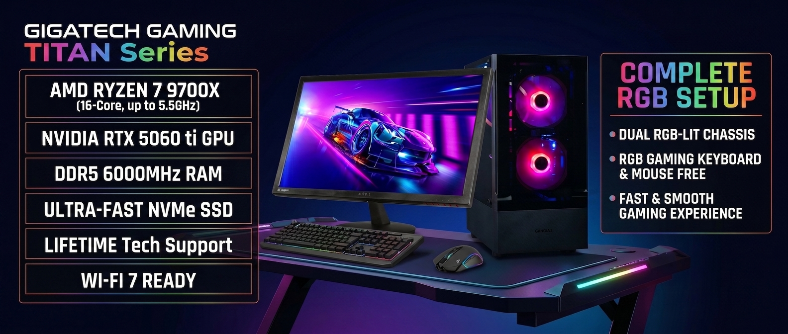 Gigatech Gaming Titan 7 specs