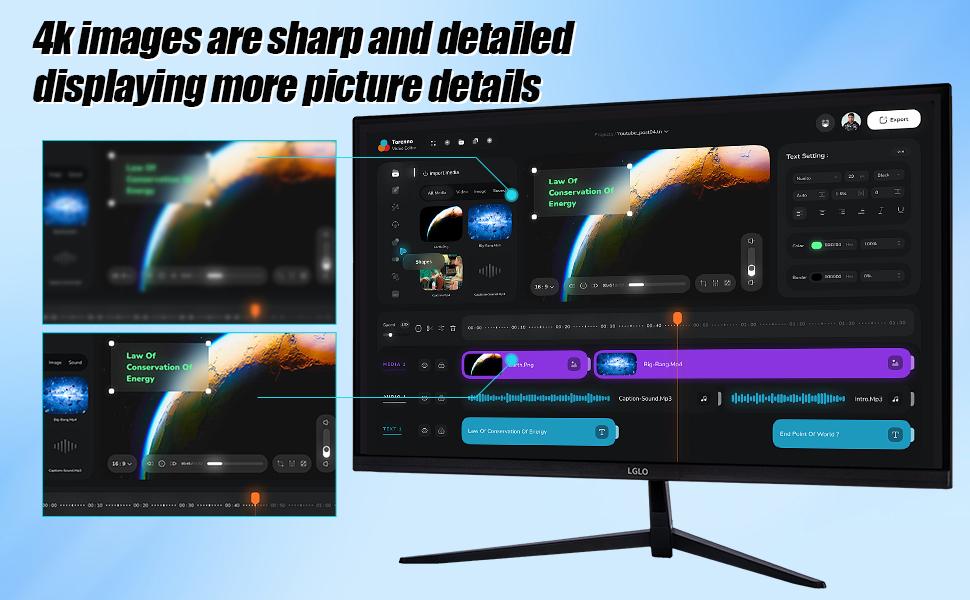 27 inch 4K HDR 2160P 144Hz 99%sRGB monitor 1ms